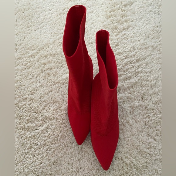 Red stiletto sock bootie - Picture 7 of 15